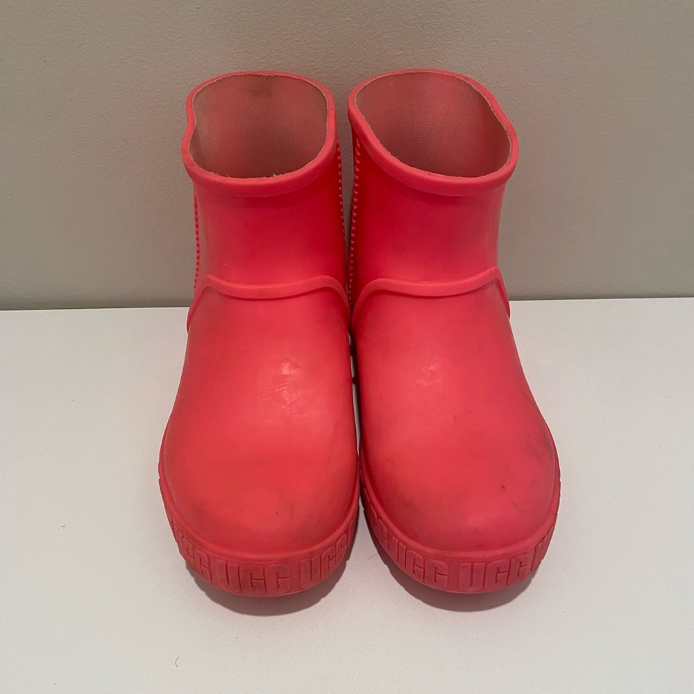 UGG Drizlita Taffy Pink Rain Snow Boots Kids Size 6 Women Size 8 EUC Casual